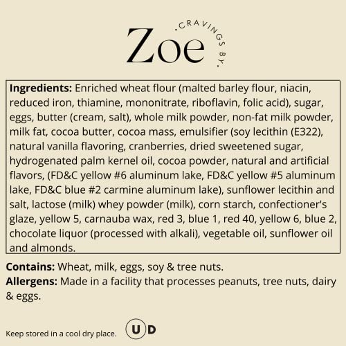 CRAVINGS BY ZOE Biscotti Italian Chocolate Cookies Gift Basket |...