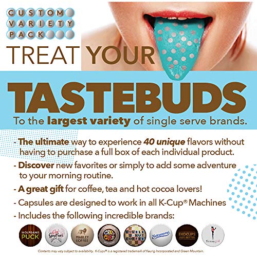 Coffee Pods Variety Pack Sampler, Assorted Single Serve Coffee F