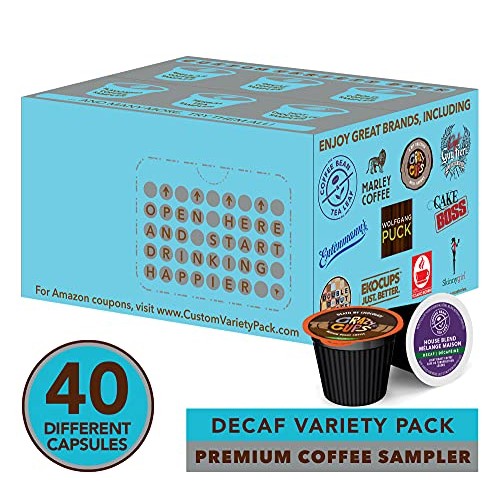 Crazy Cups Custom Variety Pack Decaf Coffee Single Serve Cups Fo