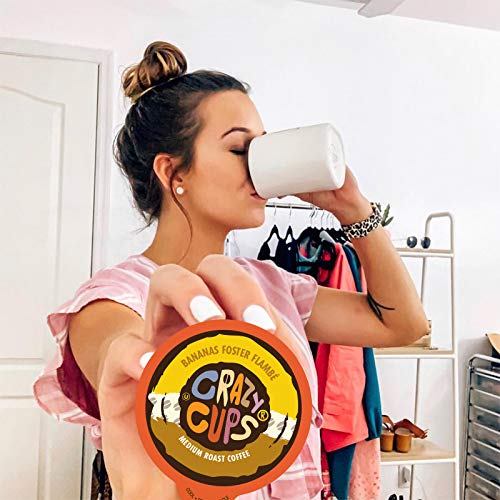 Crazy Cups Flavored Coffee For Keurig K-Cup Machines, Bananas Fo