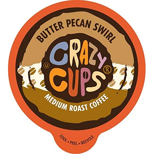 Crazy Cups Flavored Coffee For Keurig K-Cup Machines, Butter Pec