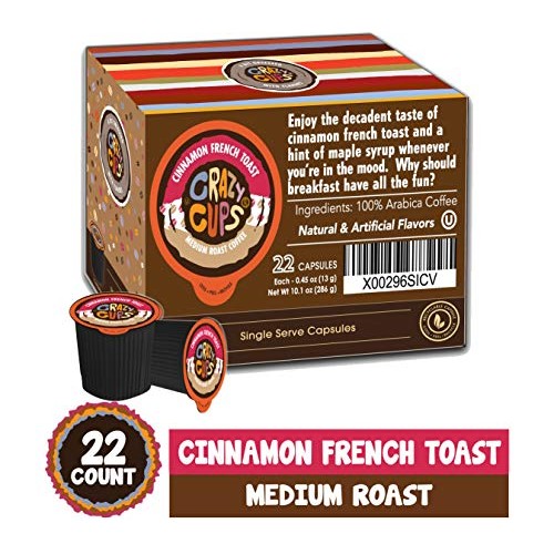 Crazy Cups Flavored Coffee Pods For Single Serve Keurig K Cups M