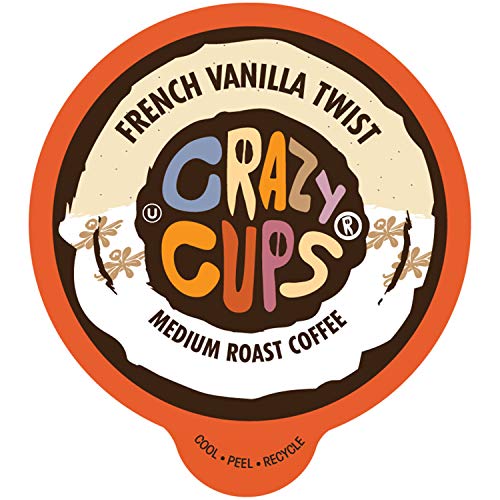 Crazy Cups Flavored Coffee Pods, French Vanilla Twist, French Va