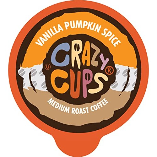 Crazy Cups Flavored Coffee Pods, Vanilla Pumpkin Spice Coffee, R