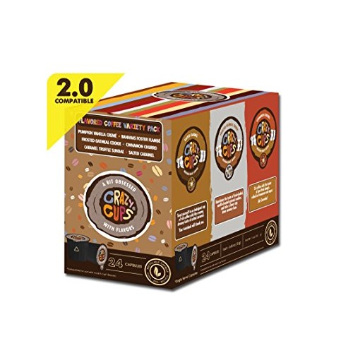 Crazy Cups Flavored Coffee Pods Variety Pack - Coffee Flavors Fo Crazy Cups Flavored Coffee Pods Variety Pack - Coffee Flavors Fo