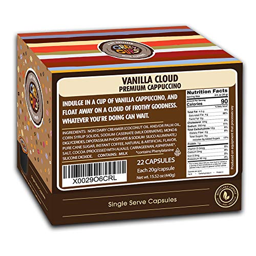 Crazy Cups Flavored Premium Cappuccino, For The Keurig K Cups 2.