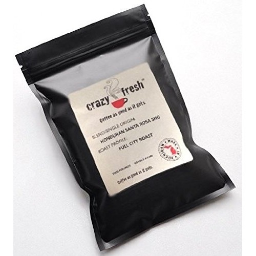 Crazy Fresh Coffee 2 Lb. Honduran Santa Rosa Shg, Whole Bean Ful