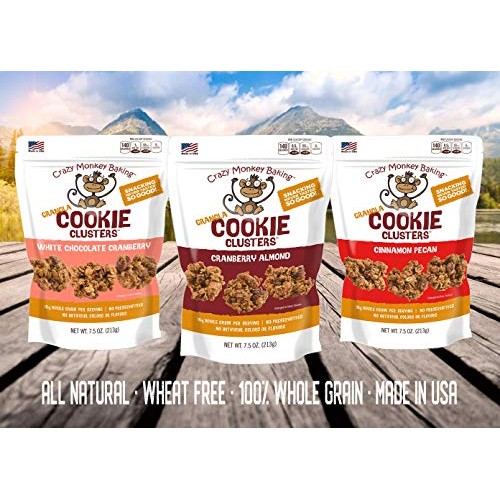 Crazy Monkey Baking | Granola Cookie Clusters | 18 Grams Whole G