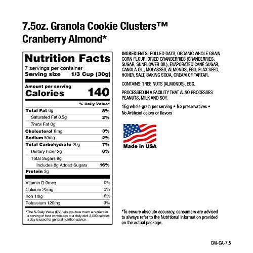 Crazy Monkey Baking | Granola Cookie Clusters | 18 Grams Whole G
