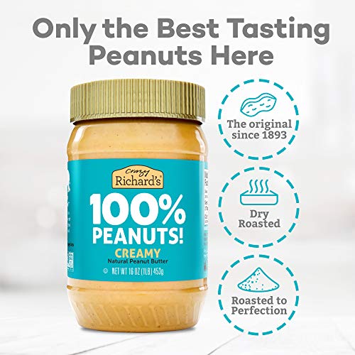 100% All-Natural Creamy Peanut Butter, Sugar-Free Peanut Butter