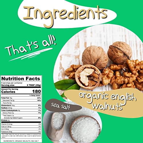 Crazy Go Nuts Organic Walnut Butter - Plain w/ Sea Salt - Health...
