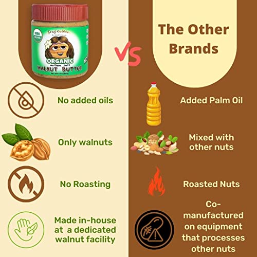 Crazy Go Nuts Organic Walnut Butter - Plain w/ Sea Salt - Health...