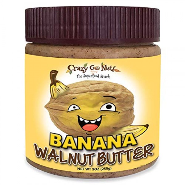 Crazy Go Nuts Walnut Butter - Banana, 9 oz 1-Pack - Healthy Sn...