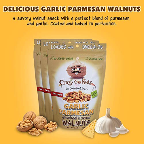 Crazy Go Nuts Walnuts - Healthy Snacks, Keto, Low Carb, Gluten F