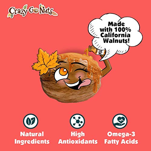 Crazy Go Nuts Walnuts - Maple, 4.5 Oz 3-Pack - Healthy Snacks,