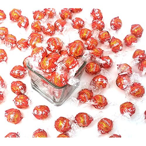 Crazyoutlet Lindt Lindor Milk Chocolate Truffles Candy, Red Wrap