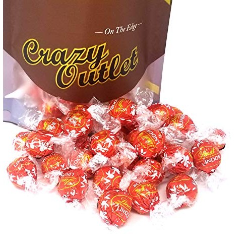 Crazyoutlet Lindt Lindor Milk Chocolate Truffles Candy, Red Wrap