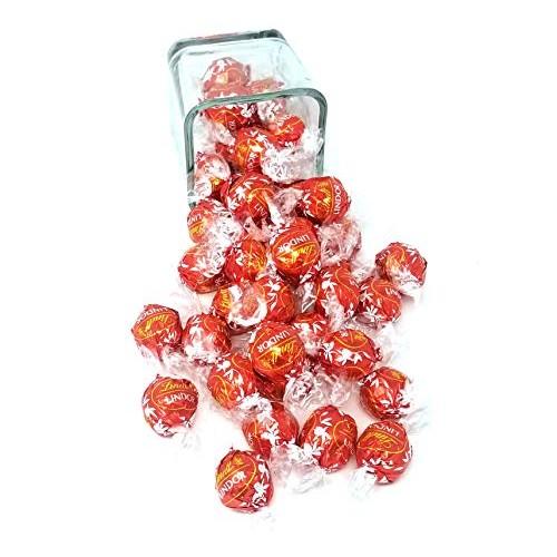 Crazyoutlet Lindt Lindor Milk Chocolate Truffles Candy, Red Wrap