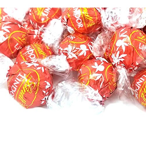 Crazyoutlet Lindt Lindor Milk Chocolate Truffles Candy, Red Wrap