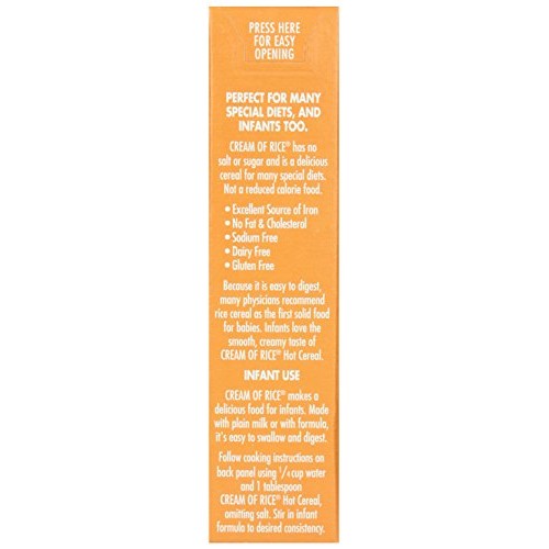 Cream Of Rice, Hot Cereal, 14 Ounce Pack Of 12