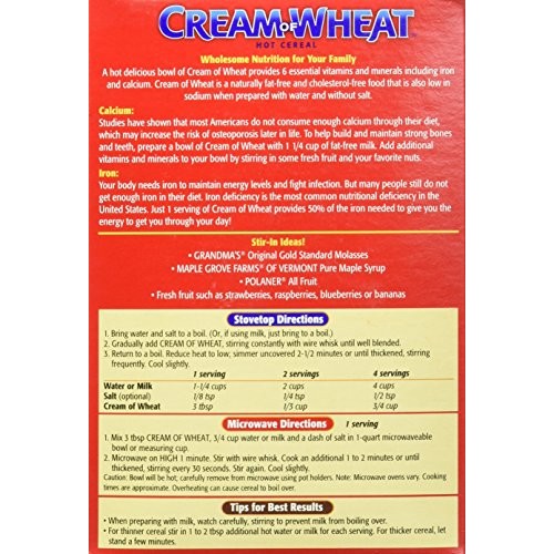 Cream Of Wheat Stove Top Hot Cereal, Original, 2 1/2 Minute Cook
