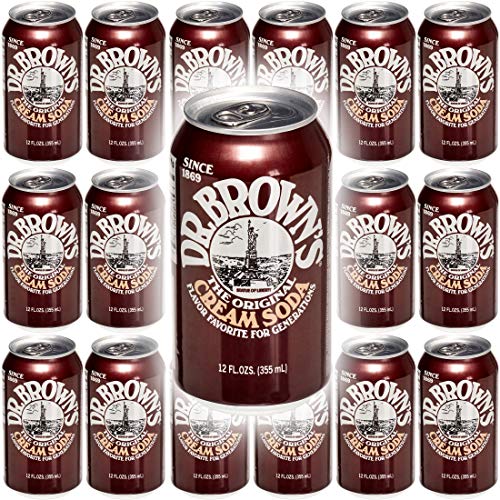 Dr. Browns Soda, Cream Soda, 12 Oz Can Pack Of 18, Total 216 Oz