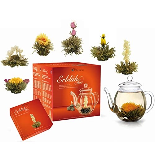 Creano Flowering Tea White Tea – Blooming Tea Gift Set With 17Oz