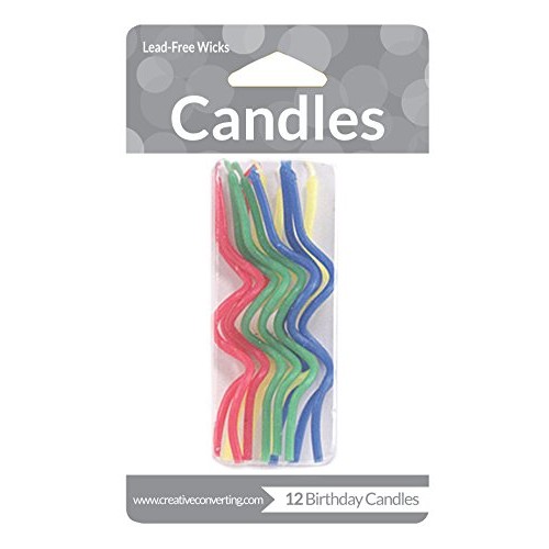 Creative Converting 101023 Birthday Cake Candle, 3.25, Multicol