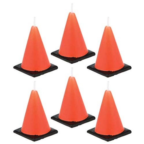 Creative Converting 6-Count Molded Candles, Cone-Shaped Under Co