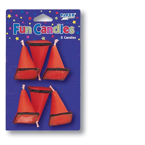 Creative Converting 6-Count Molded Candles, Cone-Shaped Under Co