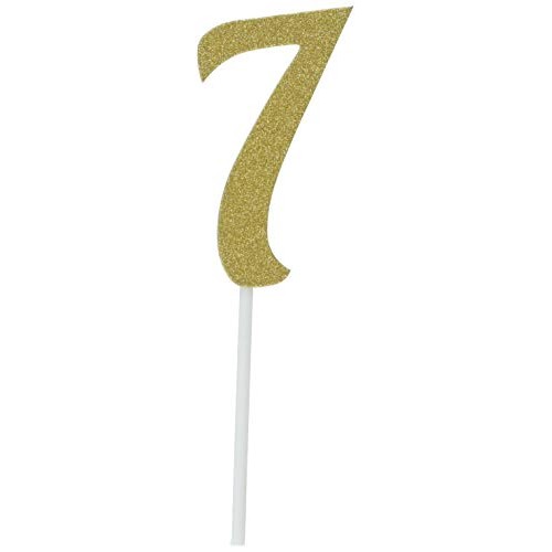 Creative Converting 324549 Milestone Gold Glitter Birthday Cake