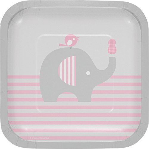Little Peanut Girl Elephant Dessert Plates, 24 Ct