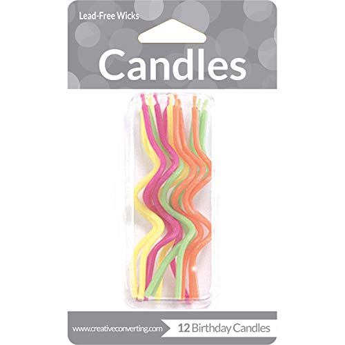 Creative Converting Birthday Cake Candle, 3.25, Multicolored