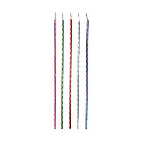Creative Converting Two-Tone Party Candle, 8, Multicolored