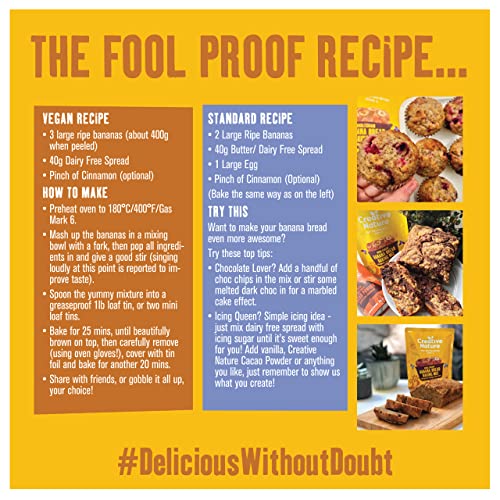 Creative Nature Wholegrain Banana Bread Mix, Gluten Free, Vegan,