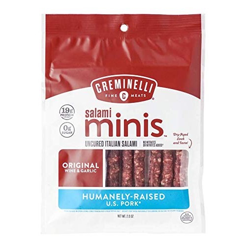 Creminelli Orginal Salami Mini Snacks, Humanely-Raised U.S. Pork