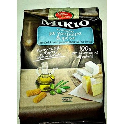 Crete Breadsticks With Graviera Cheese &Amp; Feta Cheese 80G
