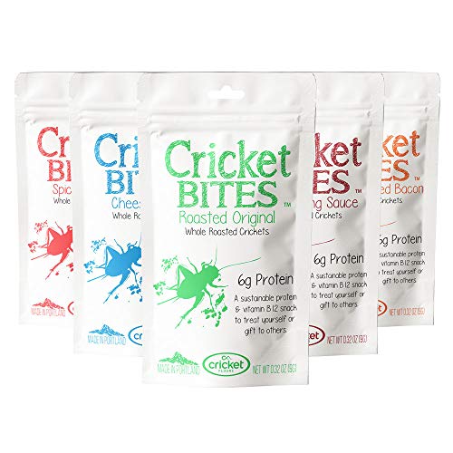Cricket Bites Gift 5-Pack Of Assorted Flavors North American Cr