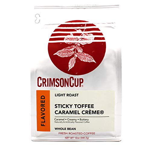 Crimson Cup Coffee &Amp; Tea Sticky Toffee, Light Roast, Whole Bean