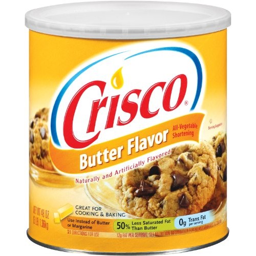 Crisco Butter Flavor All-Vegetable Shortening, 48-Ounce Pack Of 4