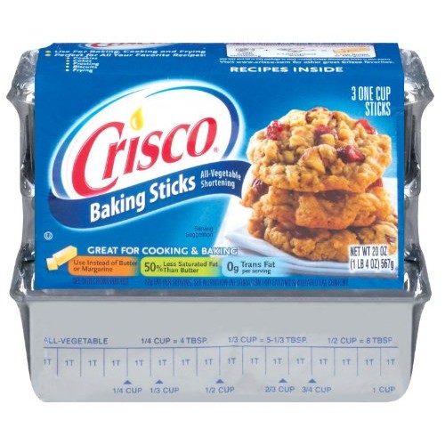 Crisco Baking Sticks All-Vegetable Shortening, 20-Ounce Pack Of 6