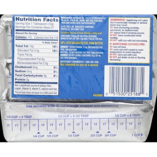 Crisco Baking Sticks All Vegetable Shortening, 20 Ounce