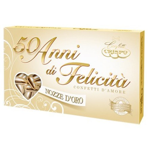 Crispo, Italian Shiny Gold Almond Confetti Natural Oro 1 Lbs