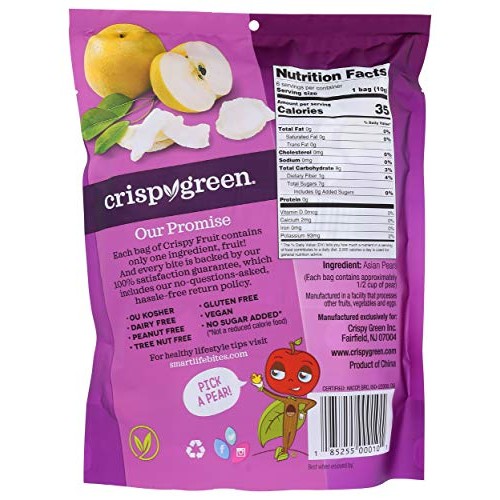 Crispy Green, Pears Asian, 0.36 Ounce, 6 Pack