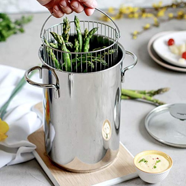 CRISTEL, 18-10 stainless Steel Asparagus Pot, 3-Ply construction...
