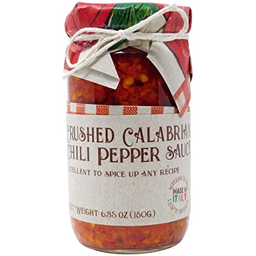 Authentic Crushed Hot Calabrian Chili Pepper Sauce, Paste, Sprea...
