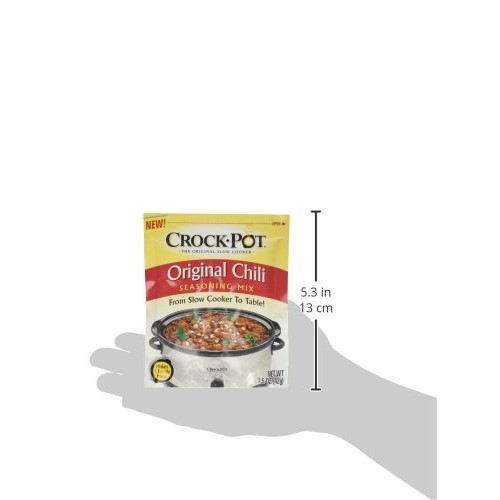 Crock Pot Original Chili Seasoning Mix 1.5 Oz Packets 3 Pack
