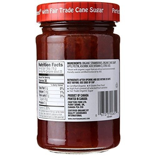Crofters Organic Premium Spread, Strawberry, 16.5 Ounce Jar