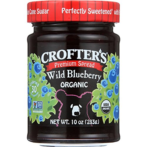 Crofters, Fruit Spread Wild Blueberry Organic, 10 Ounce
