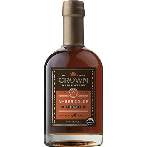 Crown Maple Organic Grade A Maple Syrup, Amber, 12.7 Fl. Oz Pac